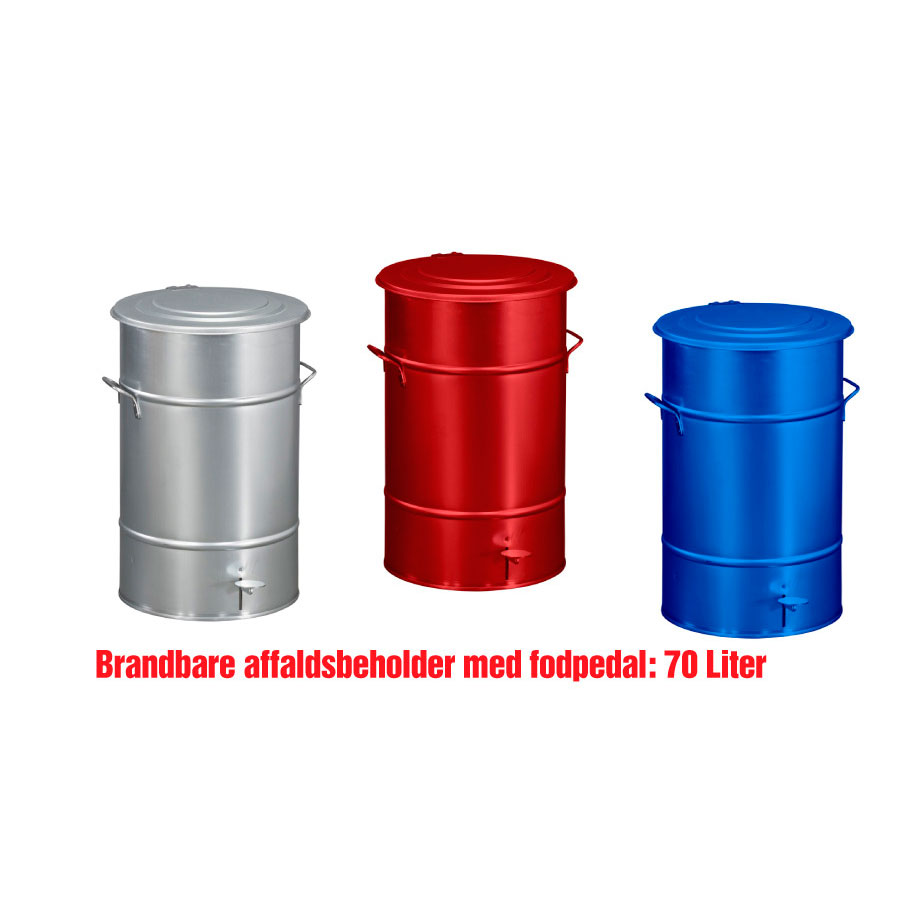 Affaldsbeholder med fodpedal 70 L