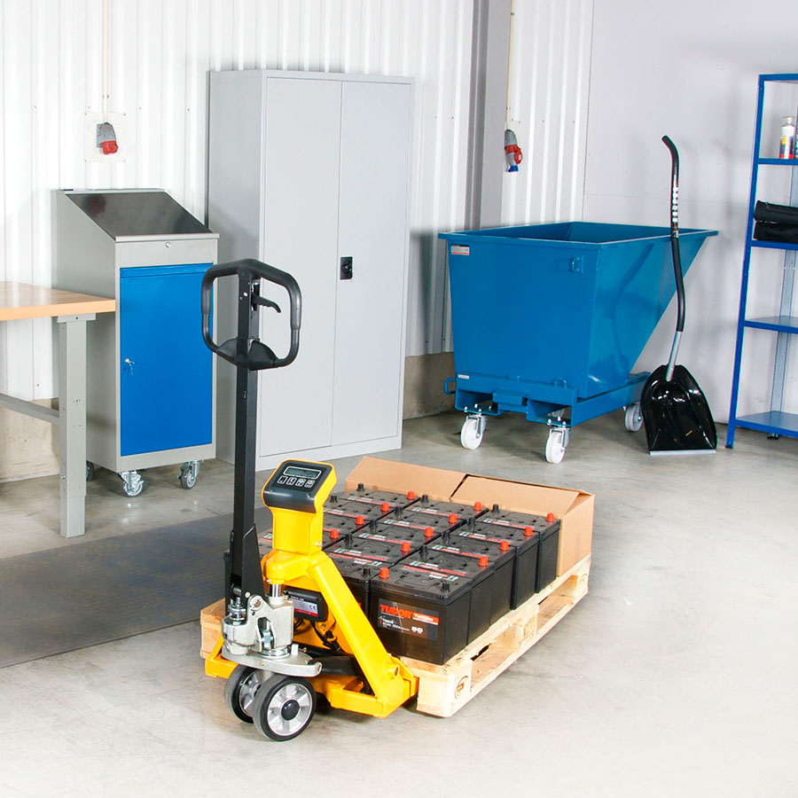 Palleløfter med vægt 0-2000 kg præcis afvejning