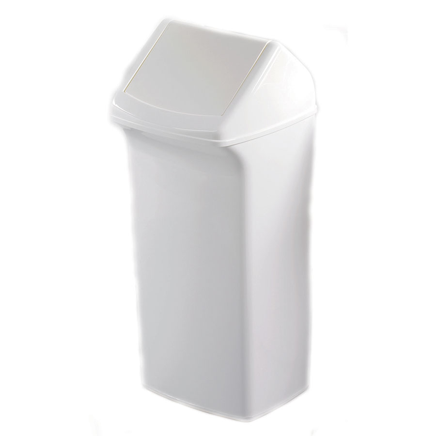 Affaldsspand 40 liter med hvidt vippelåg
